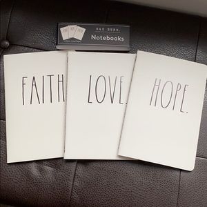 NEW Rae Dunn FAITH. HOPE. LOVE Notebook Trio